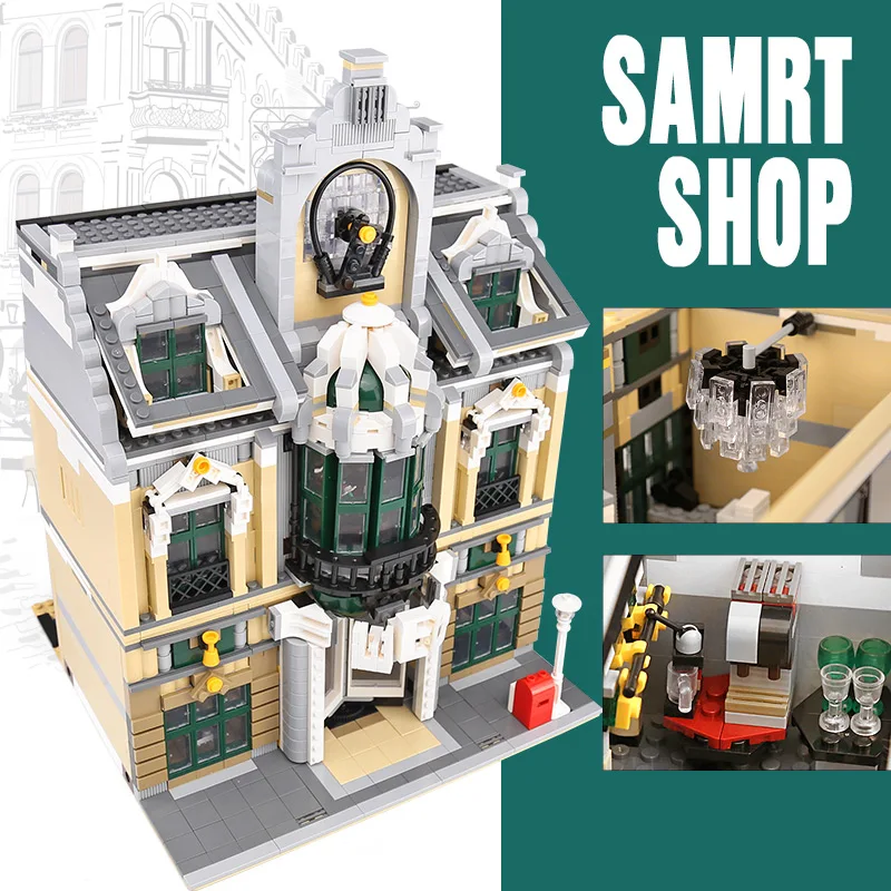 

City Street View Architecture Grand Emporium Build Shopping Hall Building Blocks Toy Christmas Gift Compatible with 14248 10211
