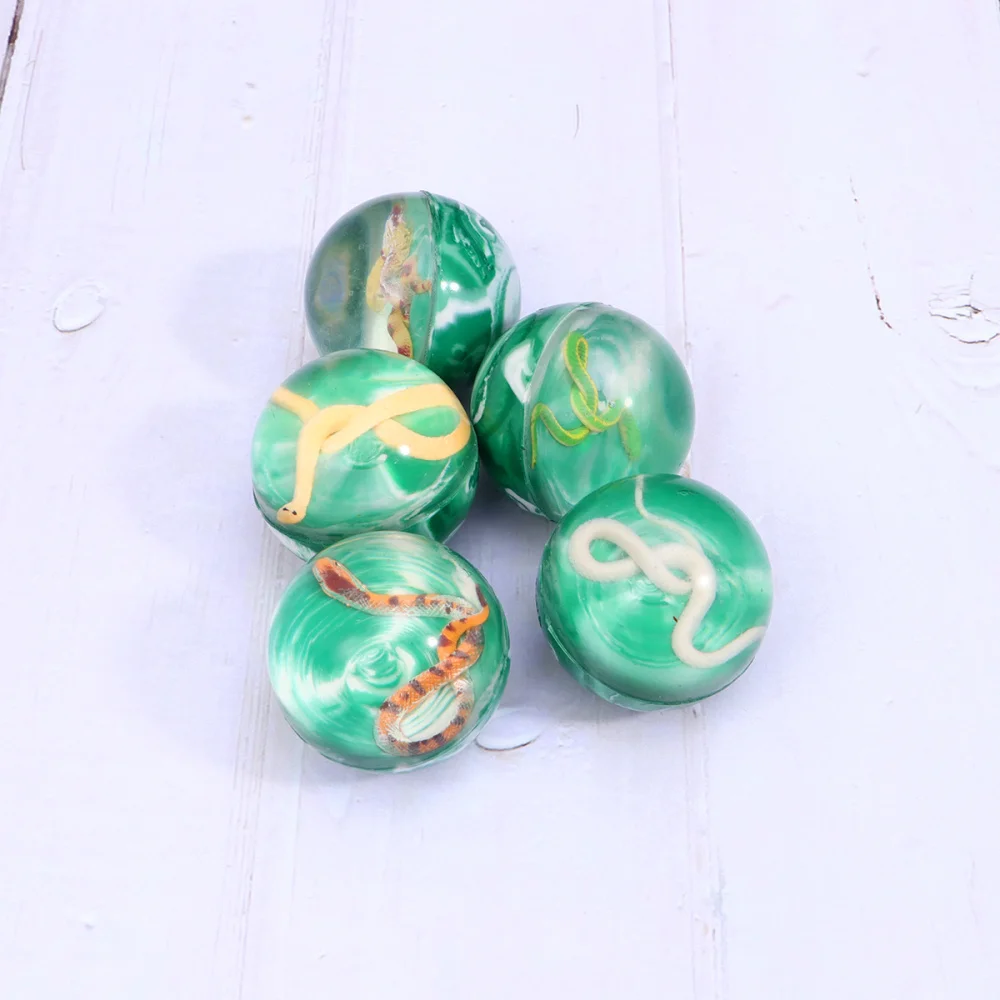 

5Pcs Designed Bouncy Trasparent Rubber Kids Funny Cognitive Toys Green