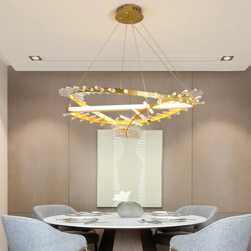 

Постмодерн Минималистичная Люстра для столовой гостиной спальни светильник роскошный скандинавский атмосферный хрустальный светильник