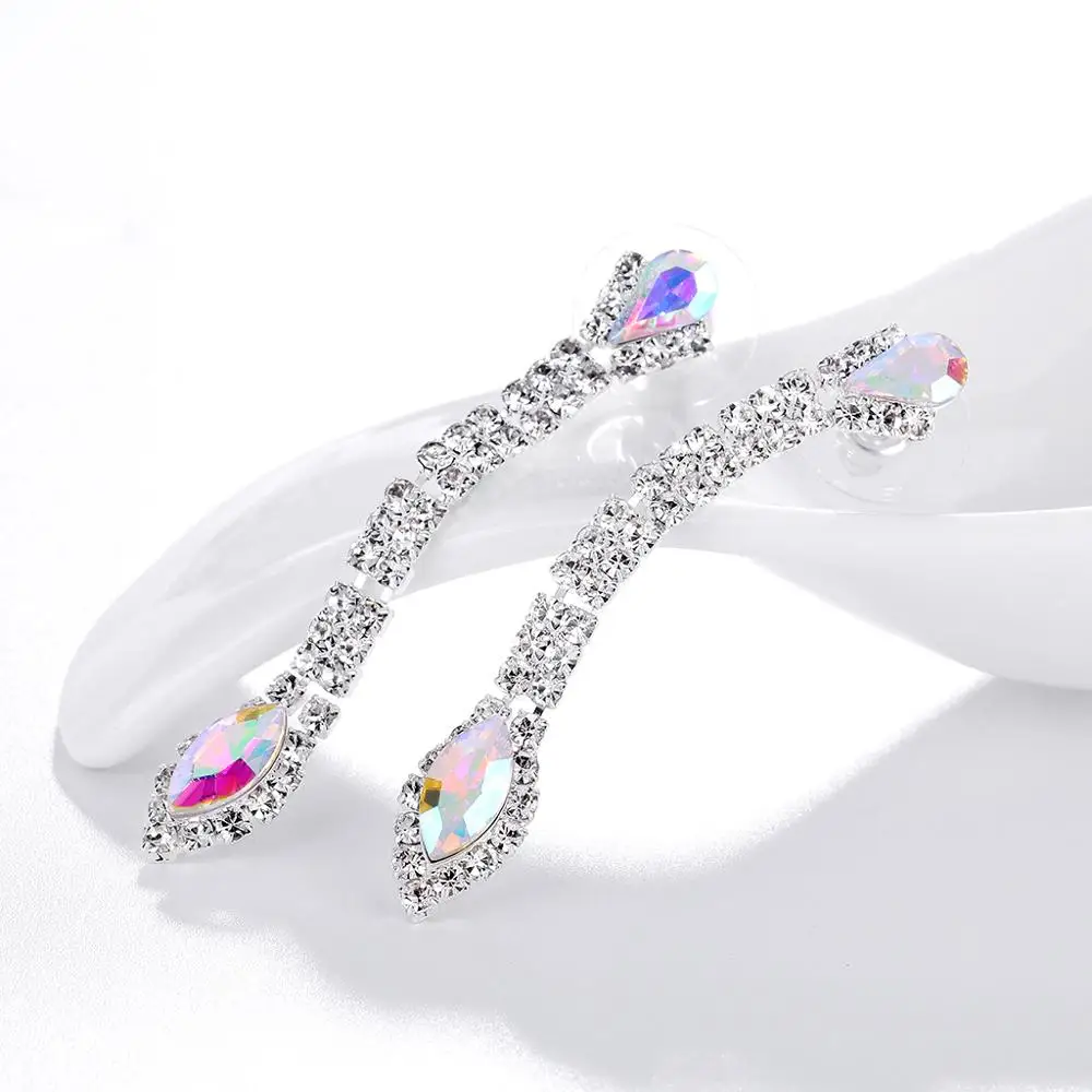 Свадебные серьги с кисточками и кристаллами для женщин модные ювелирные изделия