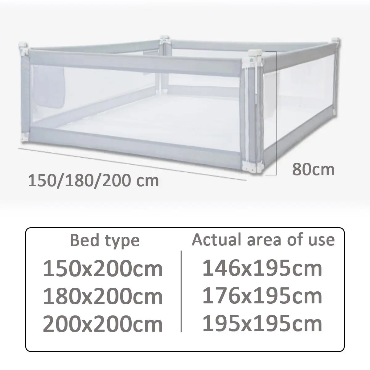 Регулируемый Детский манеж защитные рельсы для кроватки ограждение детей ворота