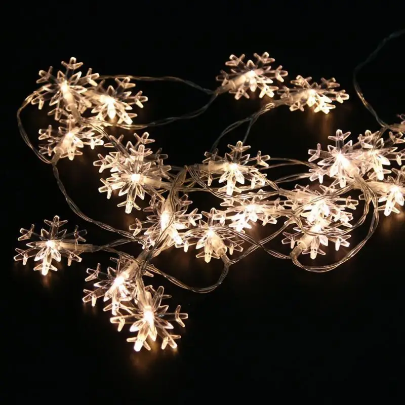 1.5/3/6/10M LED String Fairy Lights Garland Holiday Snowflakes Battery Powered Ornaments Christmas Tree Home Decor | Лампы и освещение