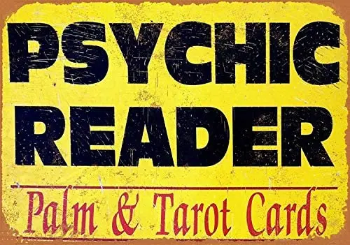 

Reader Palm and Tarot Cards Retro et Sign Household Metal Tin Sign Bar Cafe Car Motorcycle Garage Decoration Supplies12 X 8 Inch