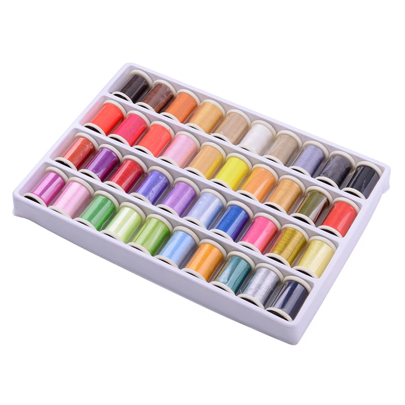 

40-цветная Вышивальная нить, Нетканая нить, Лоскутная нить «сделай сам» 120D/2, компьютерная Вышивальная нить 280 м