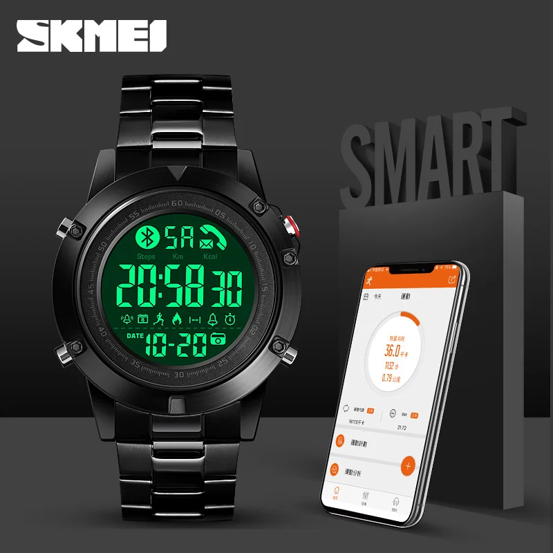 

2020 New SKMEI Sport Smart Watch Bluetooth Fitness Tracker Pedometer Call Remind Calorie Waterproof Smartwatch For xiaomi iPhone