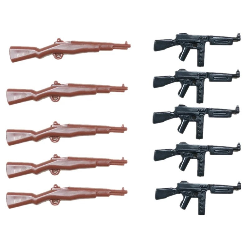 WW2 Военные Аксессуары строительные блоки американский солдат оружие пистолеты