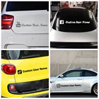 Наклейки Instagram в социальных сетях Пользовательское имя Виниловые наклейки для кузова автомобиля Декор Facebook персонализированные наклейки на авто защита от солнца на заднее стекло Авто Наклейка