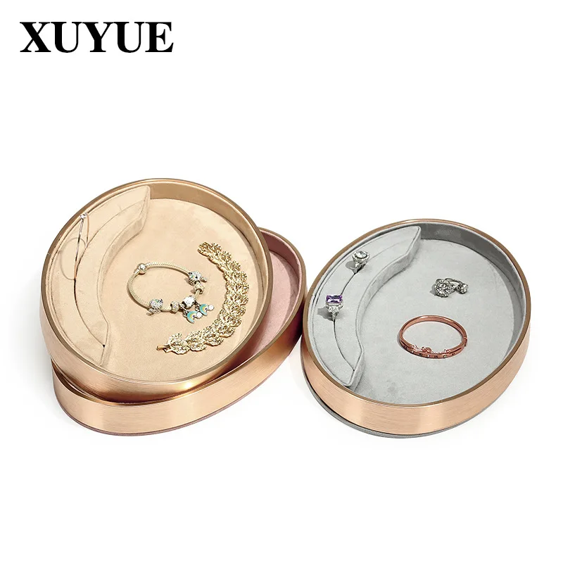 New Jewelry Tray Metal Oval Jewelry Props Display Jewelry Tray Jewelry Look Pallet Display Stand Spot