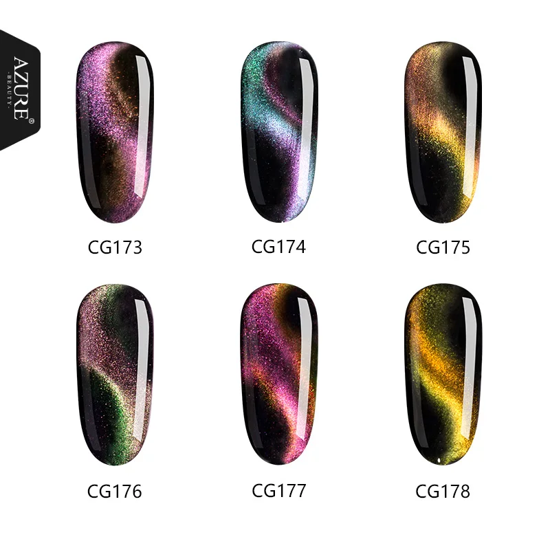 Лазурный красивый новейший Магнитный Цветной Гель лак для ногтей 3D Алмазный