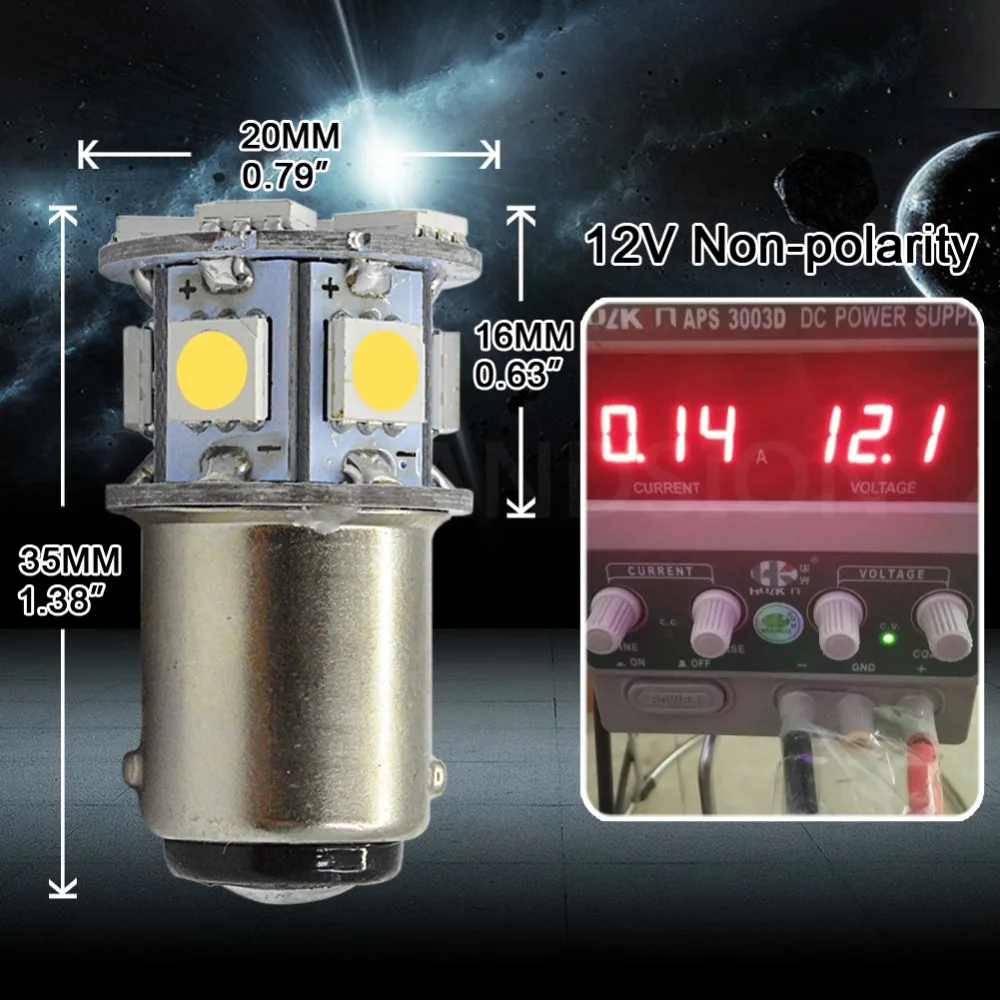 1 шт. 6 в/12 V/24 V 4300 К 5050 светодиодный двойной контакт BA15D 1142 мотоцикла Лодка Караван автомобильный обратный резервный задний стоп-сигнал светильник лампочка