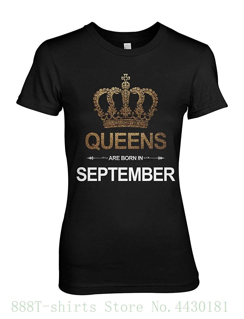 Женская футболка Queens Are Born In сентябрь День Рождения Подарок на годовщину Футболка