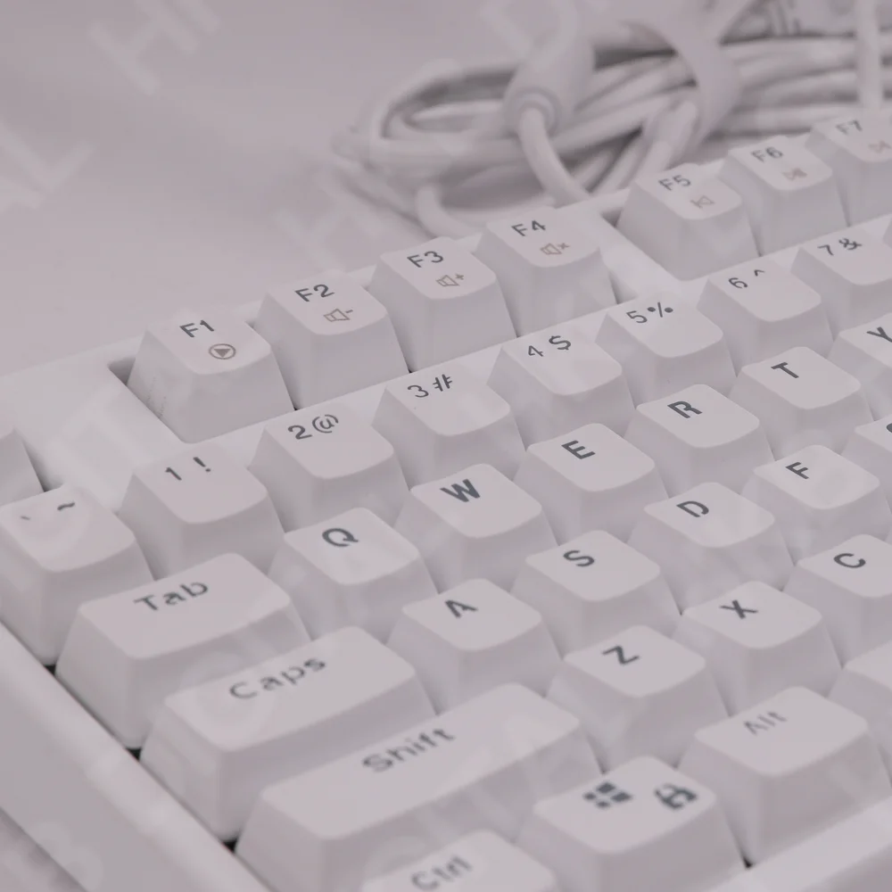 Механическая клавиатура колпачки клавиш белого цвета прозрачная подсветка OEM