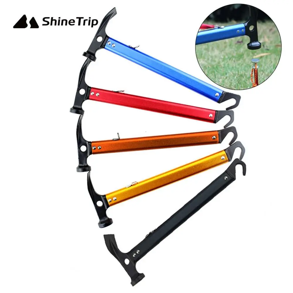 

6 Colors Camping Hiking Accessories Multifunction Tents Peg Tool Outdoor Tent Hammers Nail Puller Hammer
