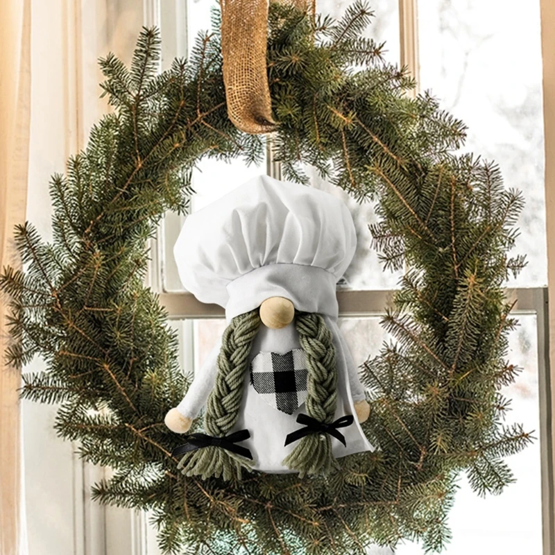 

Valentine's Day Tomte Gnome Decoration Kitchen Chef Plush Doll Swedish Ornament F1CC