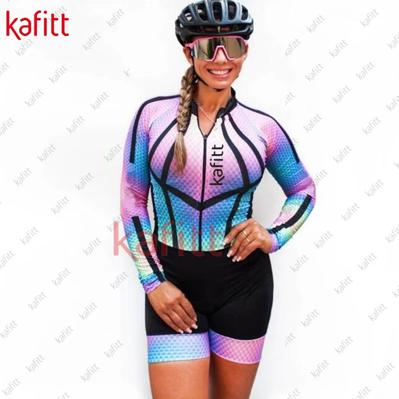 Новый Женский свитшот для велоспорта Kafitt на весну и осень женский комбинезон