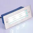 Светодиодная настенная лампа, утопленные угловые светильники из нержавеющей стали, холодный и теплый белый свет, комнатное и уличное освещение для лобби, 12 В переменного тока