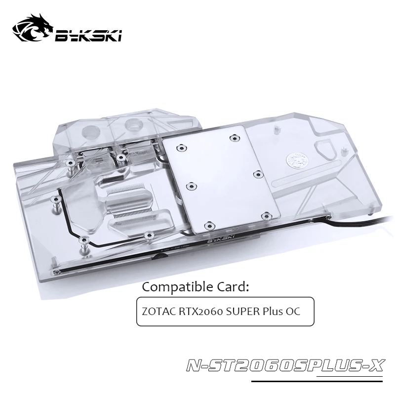 Bykski полное покрытие графическая карта GPU водный блок для ZOTAC RTX2060 SUPER Plus OC