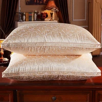 100 chinese natural silk pillows set super soft feather velvet high grade pillow hotel three dimensional soft sleeping pillow