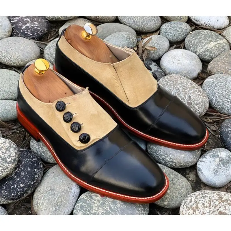 

High Quality New Fashion Men Pu Leather Buckle Business Shoe Vintage Casual Classic monk strap Shoes Zapatos De Hombre HG102