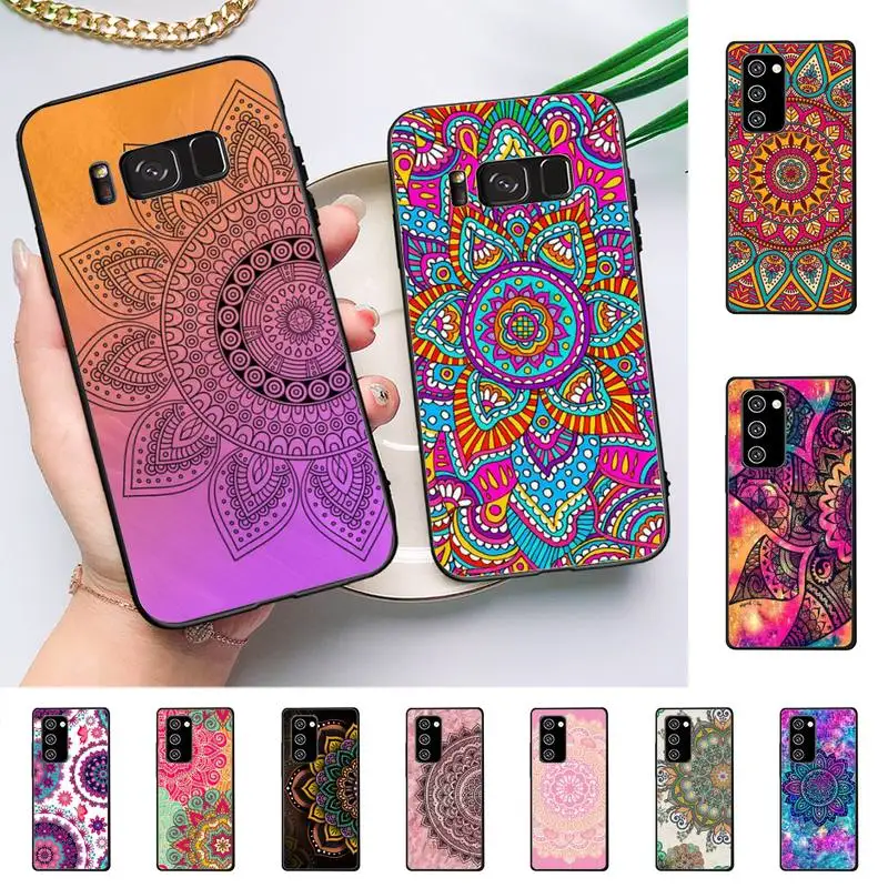

YNDFCNB Mandala Flower Totem Phone Case for Samsung Note 5 7 8 9 10 20 pro plus lite ultra A21 12 02