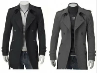 mens winter wool coat trench coat outwear overcoat long jacket hot fashion