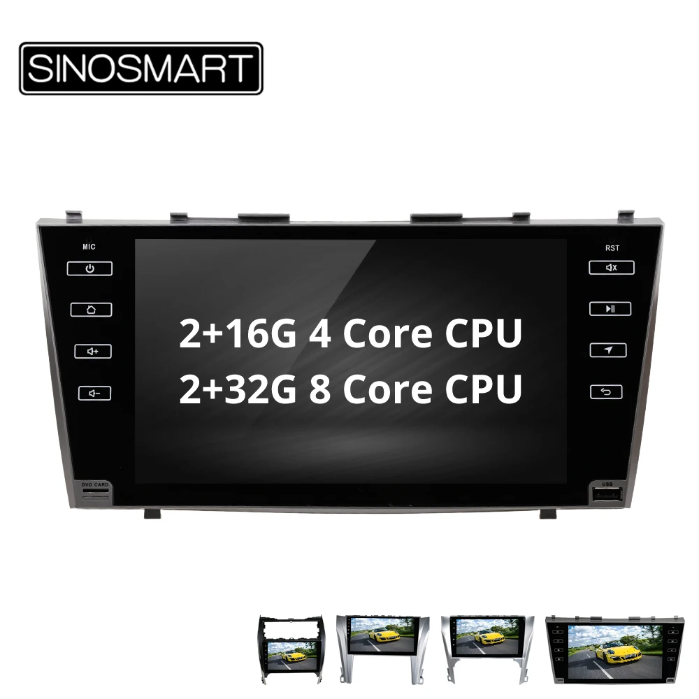 SINOSMART 4 ядра/8 ядерный процессор, 2G ram Android 8,1 автомобильный Радио gps навигатор плеер для Camry Orion 2006