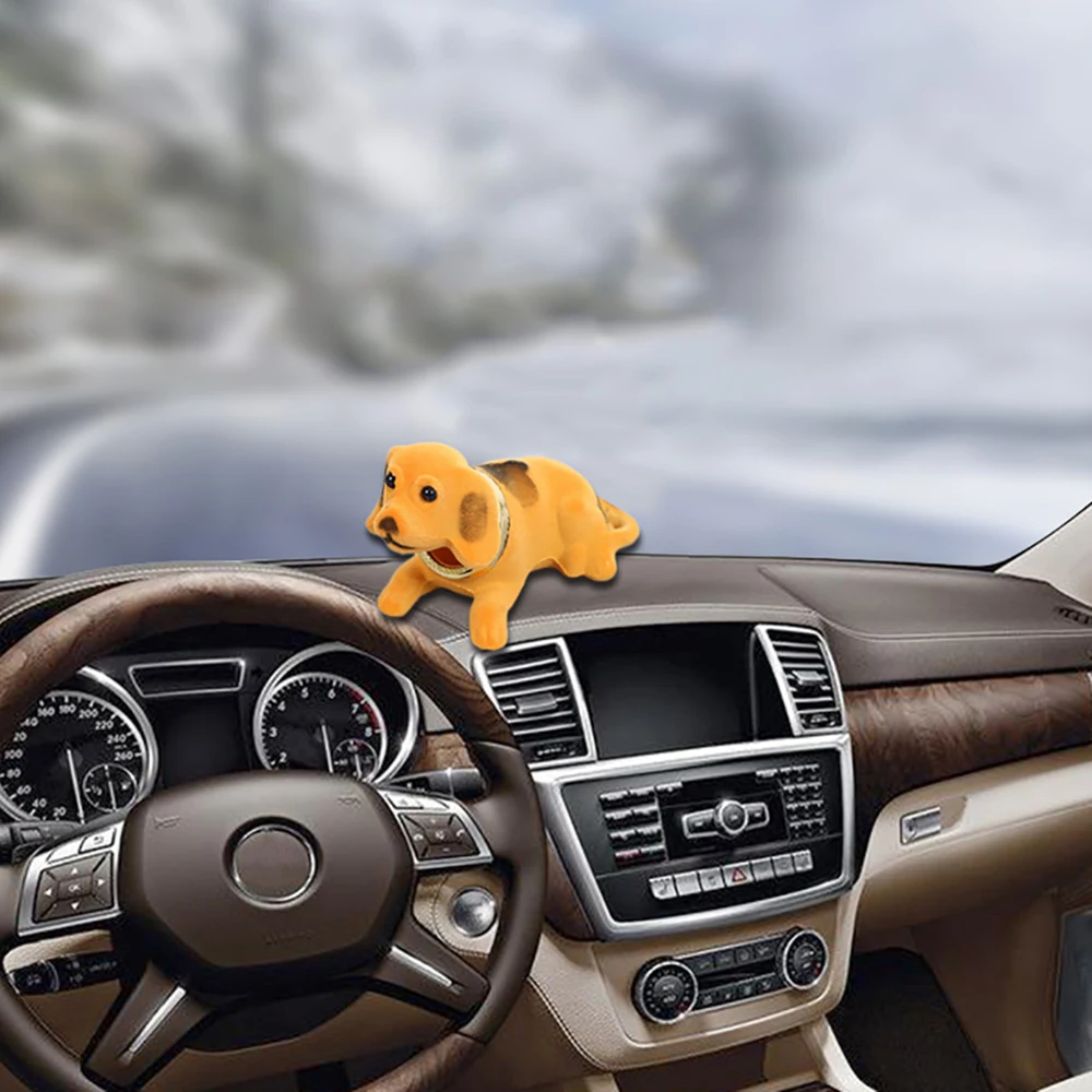 

Car Ornaments Automobiles Dashboard Toys Shaking Head Dog Doll Cute Decoration Nodding Puppy Figures Auto Accessories Kids Gift