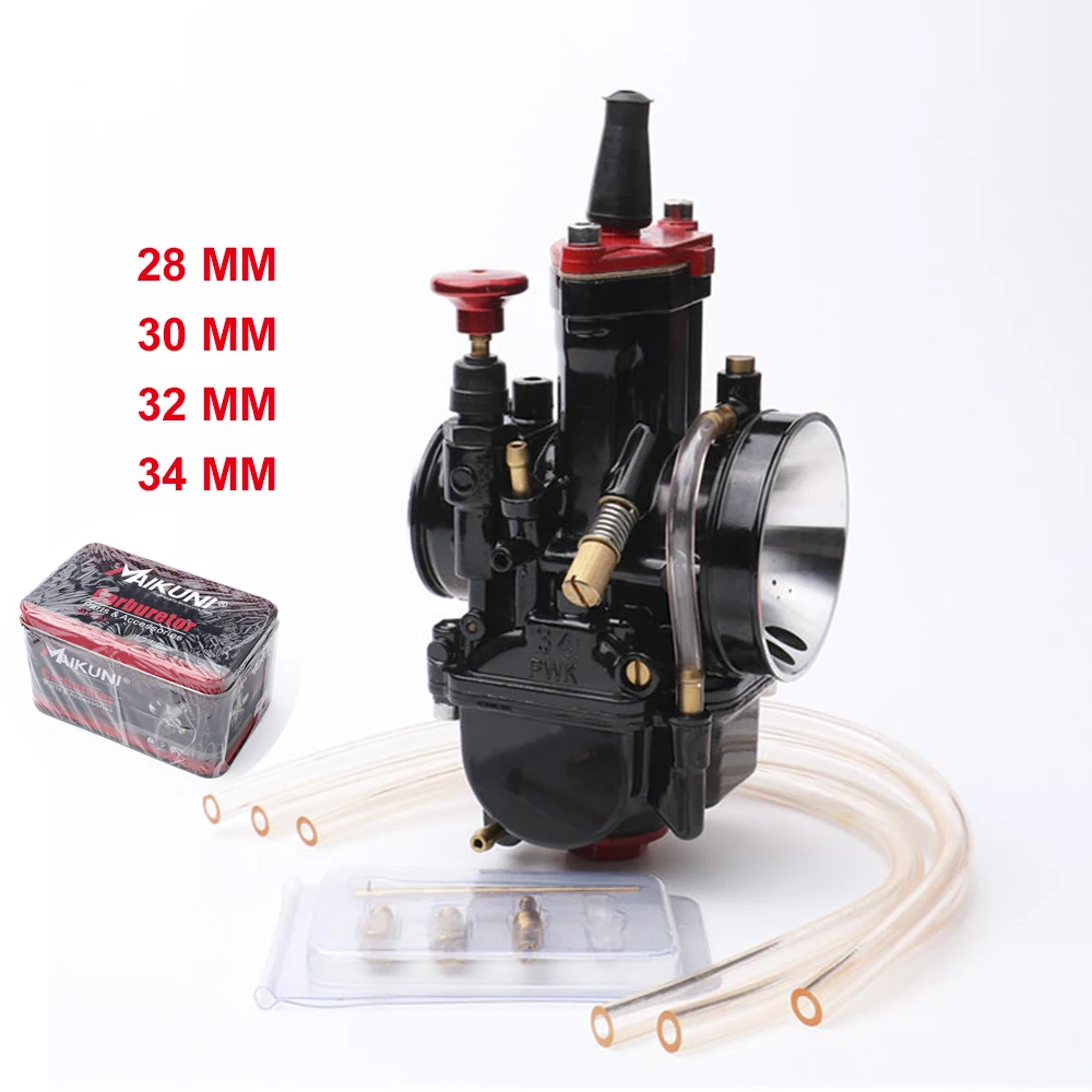 Гоночный карбюратор 28 мм 30 32 34 Универсальный черный двигатель Mikuni мотоцикла PWK