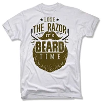 t shirt beard razor beard time beard cotton white grey s 3xl