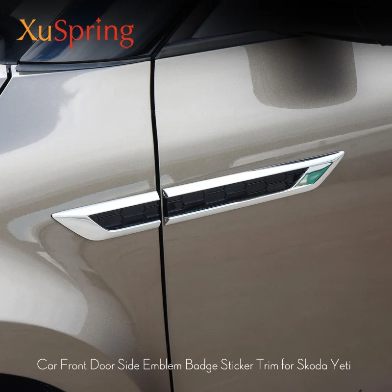 

For Skoda Yeti 2009 2012 2013 2014 2015 2016 2019 Door Side Wing Fender Emblem Badge Sticker Trim Original Car-styling