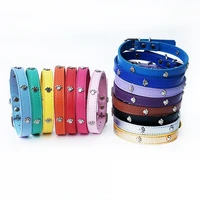 high quality leather dog collar wholesale pet supplies adjustable small dog collar fashion puppy accessorie chihuahua dog collar