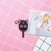 anime moon luna purple cat keychain cosplay cute pendant keyring key chain gift women men keys