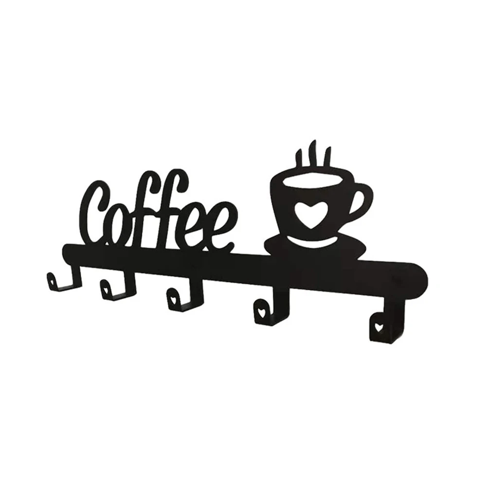 

Домашний кухонный дисплей, экономия пространства с 5 крючками, шкаф из углеродистой стали для хранения, офисный настенный, легко устанавлив...