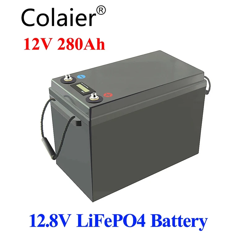 

Colaier 12V 280Ah LiFePO4 Battery RV Campers Waterproof Golf Cart Batteries 3000 Cycles Off-Road Off-grid Solar energy 150ABMS