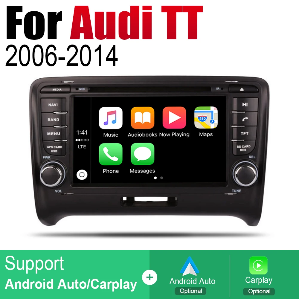 2 Din Автомобильный мультимедийный плеер Android радио для Audi TT 8J 2006 ~ 2014 MMI DVD GPS