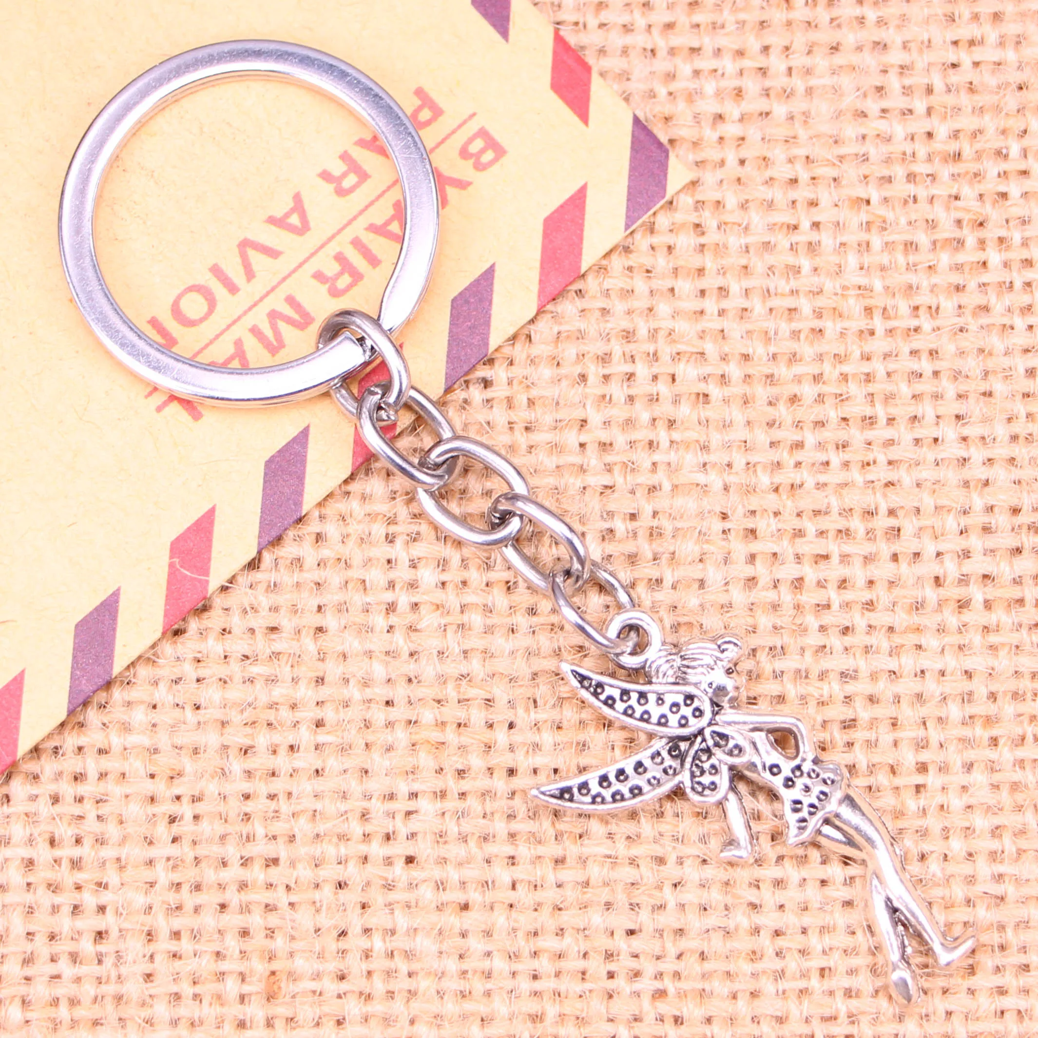 New Fashion Keychain 33*14 mm angel girl Pendants DIY Men Jewelry Car Key Chain Ring Holder Souvenir For Gift | Украшения и