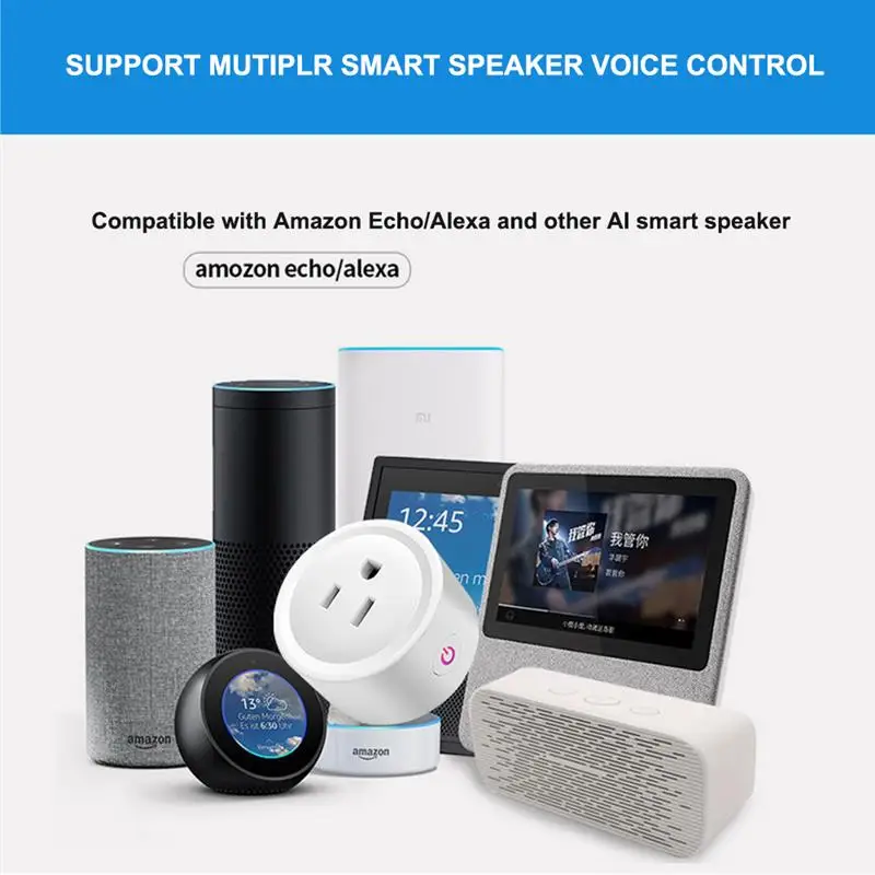 

Smart Plug Socket Mini WiFi Outlet Switch Alexa Echo Remote Control Your Home Appliances from Anywhere