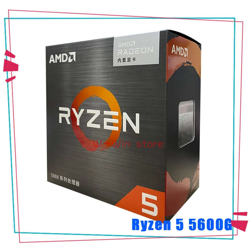 Процессор AMD Ryzen 5 5600G R5 3 9 ГГц шестиядерный двенадцатипоточный процессор 65 Вт L3 = 16M