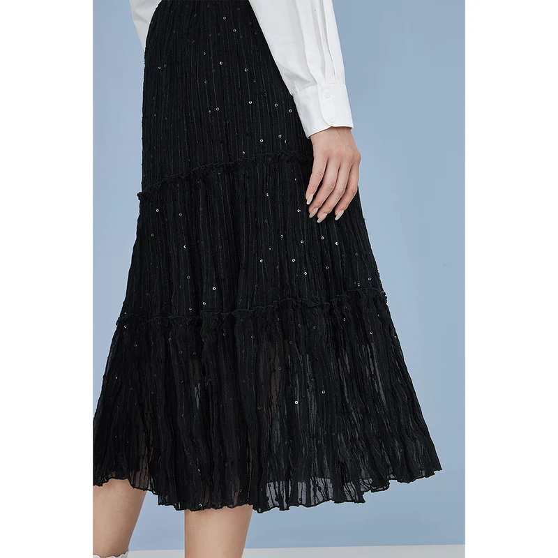 Женская юбка INMAN весна-осень элегантная милая сетчатая с высокой талией