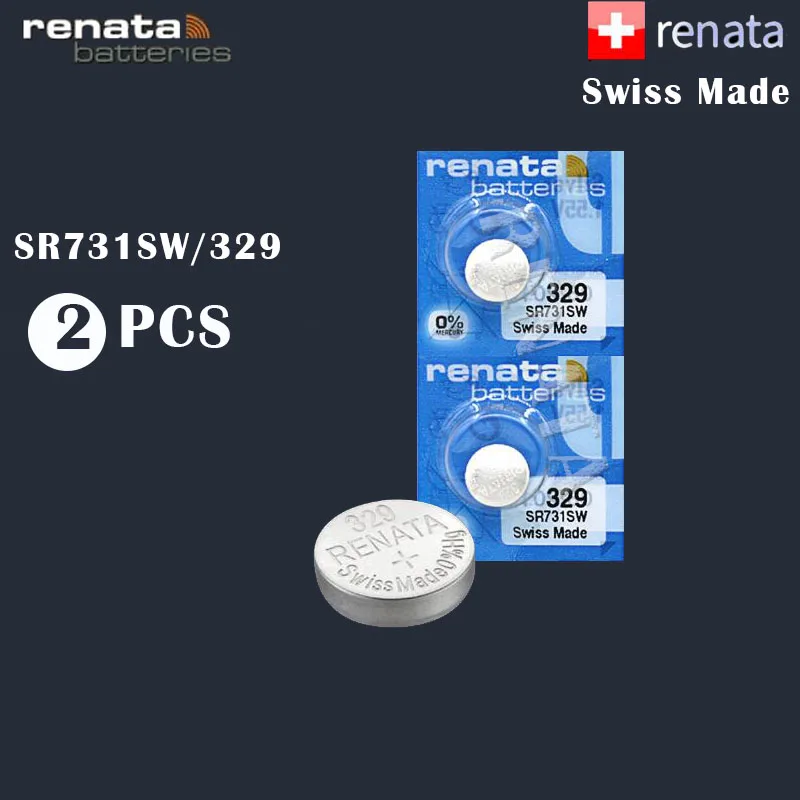 2 шт./лот Renata 329 100% оригинальный фирменный Новый аккумулятор для часов с оксидом