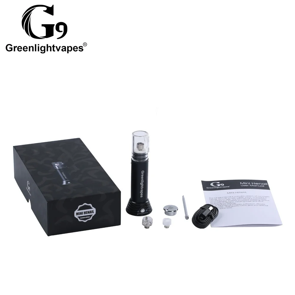 Greenlightvapes G9 мини HEnail Dab приглушенной видеосъемки Ti/Керамика/кварцевая тарелка