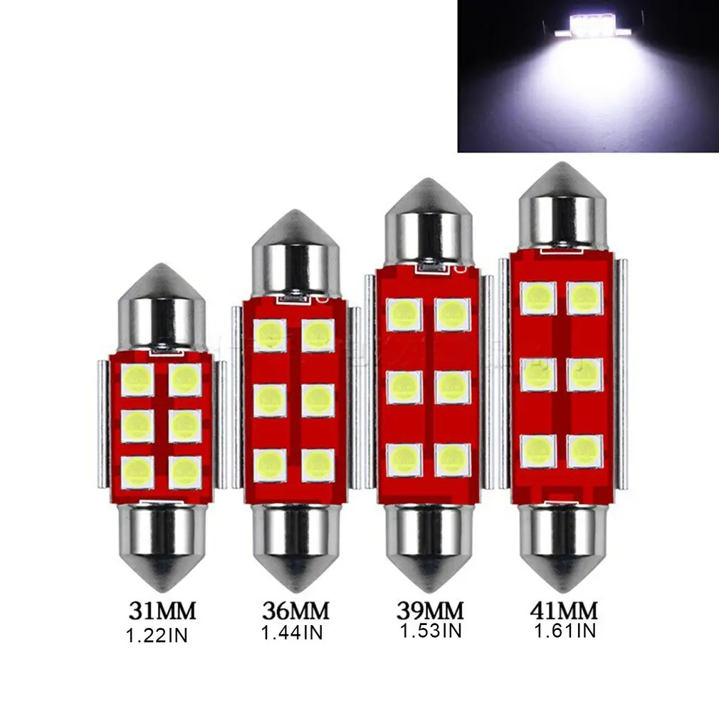 

1pcs Double-pointed LED 31/36/39/41mm Car Universal Ceiling light LED Car Reading Light Room Lamp Double-point 3014 Car Bulb