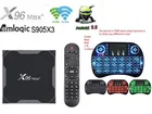 5 шт. X96 max plus Android9.0 Amlogic S905X3 четырехъядерный 32 Гб 64 Гб 2,4G и 5,0G WIIF BT4.0 1000M 8K телеприставка x96 max +