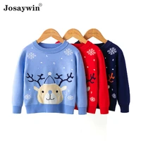 josaywin christmas sweater baby girl knitted sweater kids pullover 2020 o neck print cartoon soft autumn sweater for boys