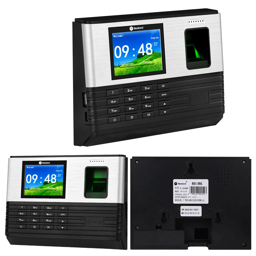 Realand 2 8 дюйма TCP/IP Wi Fi RFID биометрический сканер отпечатков пальцев Система