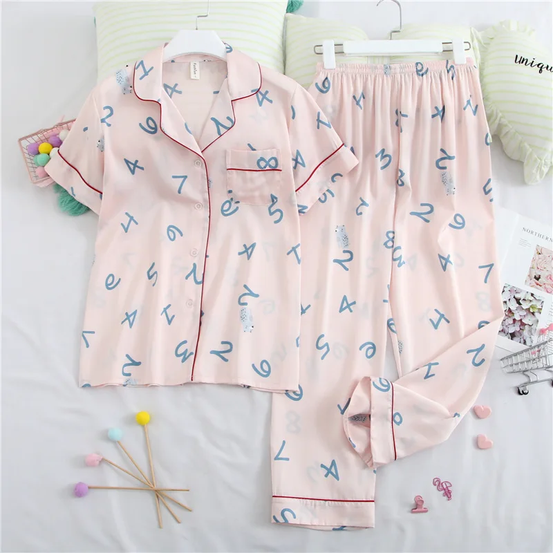 Создание с короткими рукавами шелковые брюки рисунком героев из мультфильмов