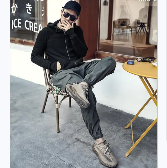 Текстурный кардиган на молнии черный мужской с капюшоном мужская шапка свитер