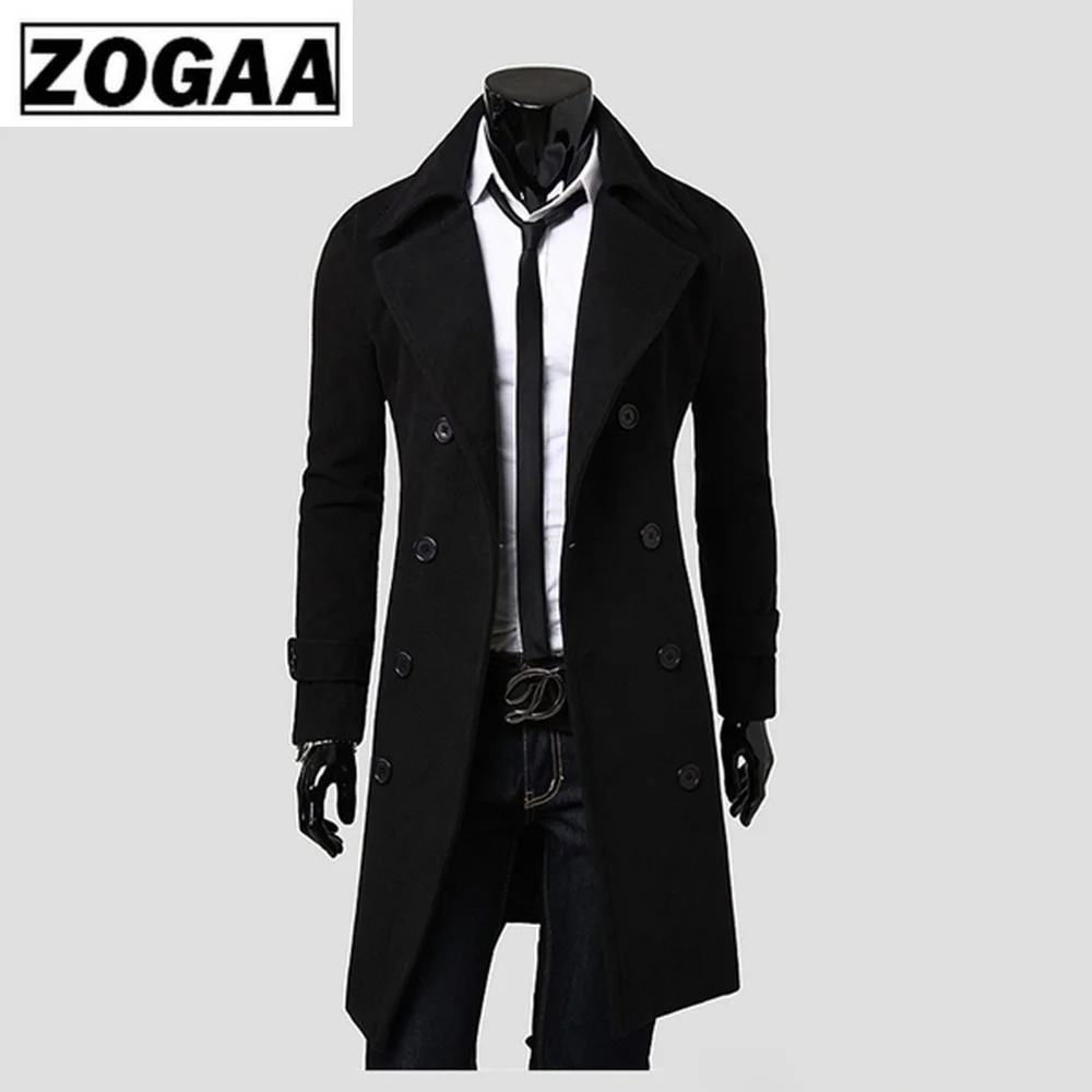 Zogaa 2019 осень и зима Новая мужская мода бутик сплошной цвет бизнес повседневное