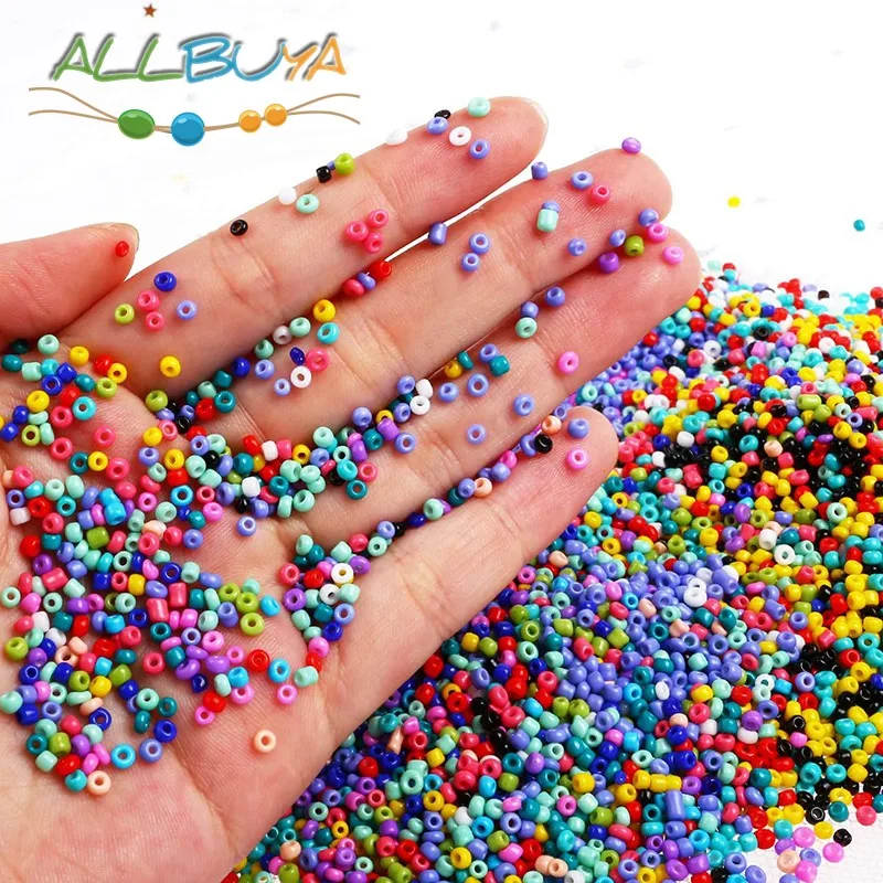 Стеклянные круглые бусины 24 цвета 2 3 4 мм|Наборы для изготовления ювелирных
