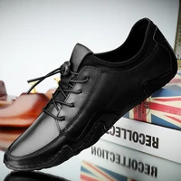 2022 new fashion men loafers shoes genuine leather casual classic sandy black shoe man breathable and comfortable shoes for male